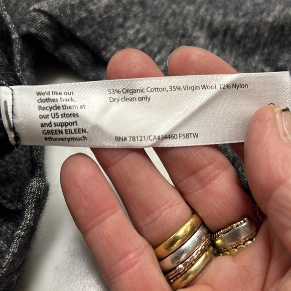 Eileen Fisher Organic Cotton and Wool Blend Dolman Sleeve Top Size XL - Picture 9 of 9